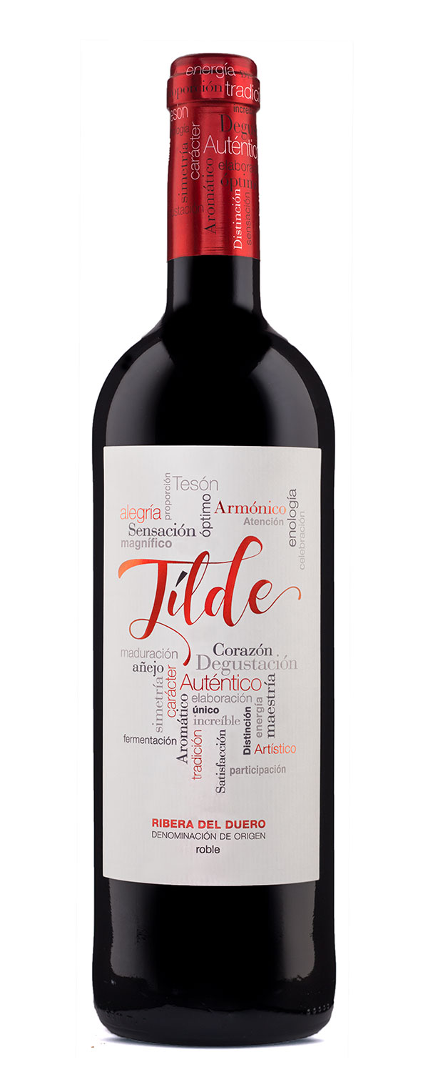 Diseño de Etiqueta para el vino Tilde Roble