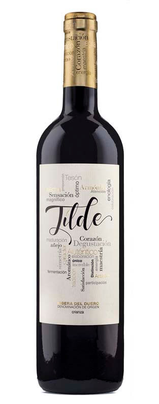 Etiqueta para el vino Tilde Crianza